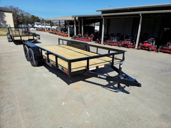 6’4″ x 16 Utility Trailer Double Axle Dovetail With Gate Powder Coated (2) 3500lb Axles - Image 9