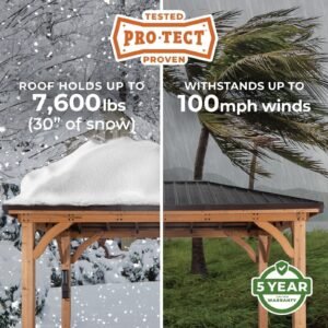 Cordova 14×10 Outdoor Gazebo with Steel Frame and Weather-Resistant Canopy - Image 3