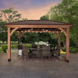 Cordova 14×10 Outdoor Gazebo with Steel Frame and Weather-Resistant Canopy - Image 10
